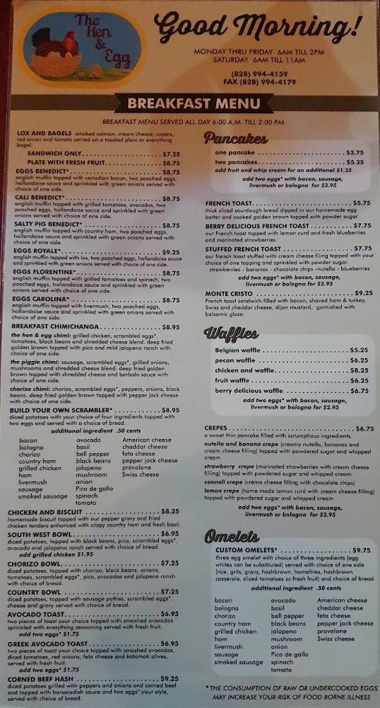 The Hen & Egg Menu image 1