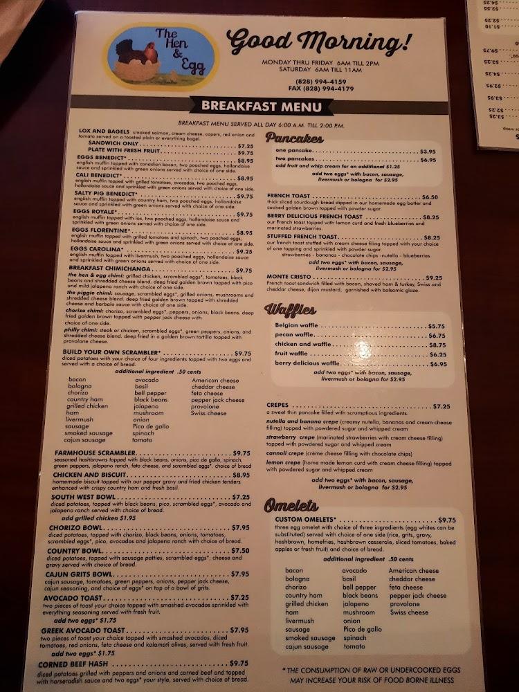The Hen & Egg Menu image 2