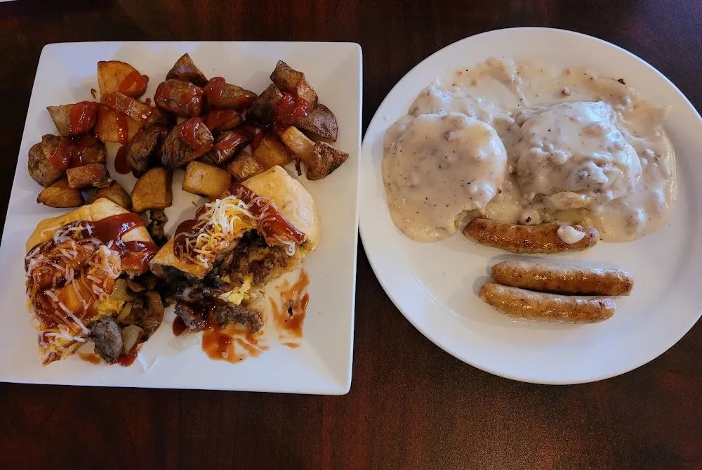 Two Gravy Biscuits with Chip Beef Gravy